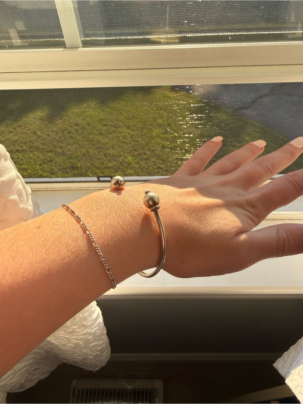 Cape Cod Open Cuff Bracelet in Silver Tone